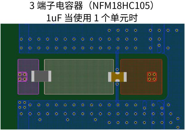 3端子电容器（NFM18HC105）1uF 当使用1个单元时图片