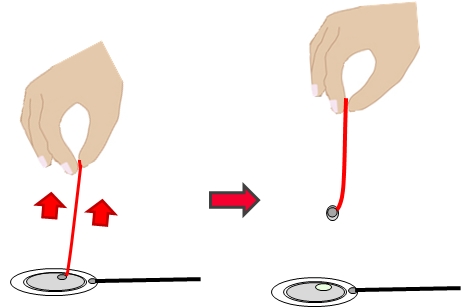 diaphragm with lead wires